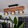 Vouhet Taklampa Brun, träoptik, Svart, 3-ljuskällor