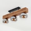 Vouhet Taklampa Brun, träoptik, Svart, 3-ljuskällor