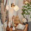 Alsen Vägglampa, Väggspotlight Trä mörkt, Svart, 1-ljuskällor
