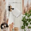 Alsen Vägglampa, Väggspotlight Trä mörkt, Svart, 1-ljuskällor