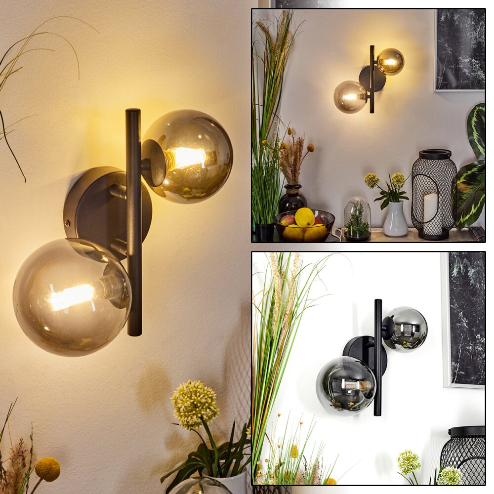 Chehalis Vägglampa 12.5 cm LED Svart, 2-ljuskällor main product photo