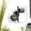 Chehalis Vägglampa 12.5 cm LED Svart, 2-ljuskällor