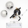 Chehalis Taklampa 12.5 cm LED Svart, 2-ljuskällor