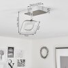Villenauxe Taklampa, Takstrålkastare LED Krom, Nickel matt, 1-ljuskällor