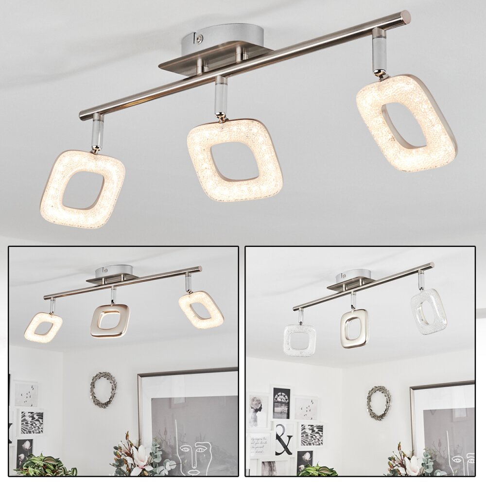 Villenauxe Taklampa, Takstrålkastare LED Krom, Nickel matt, 3-ljuskällor main product photo