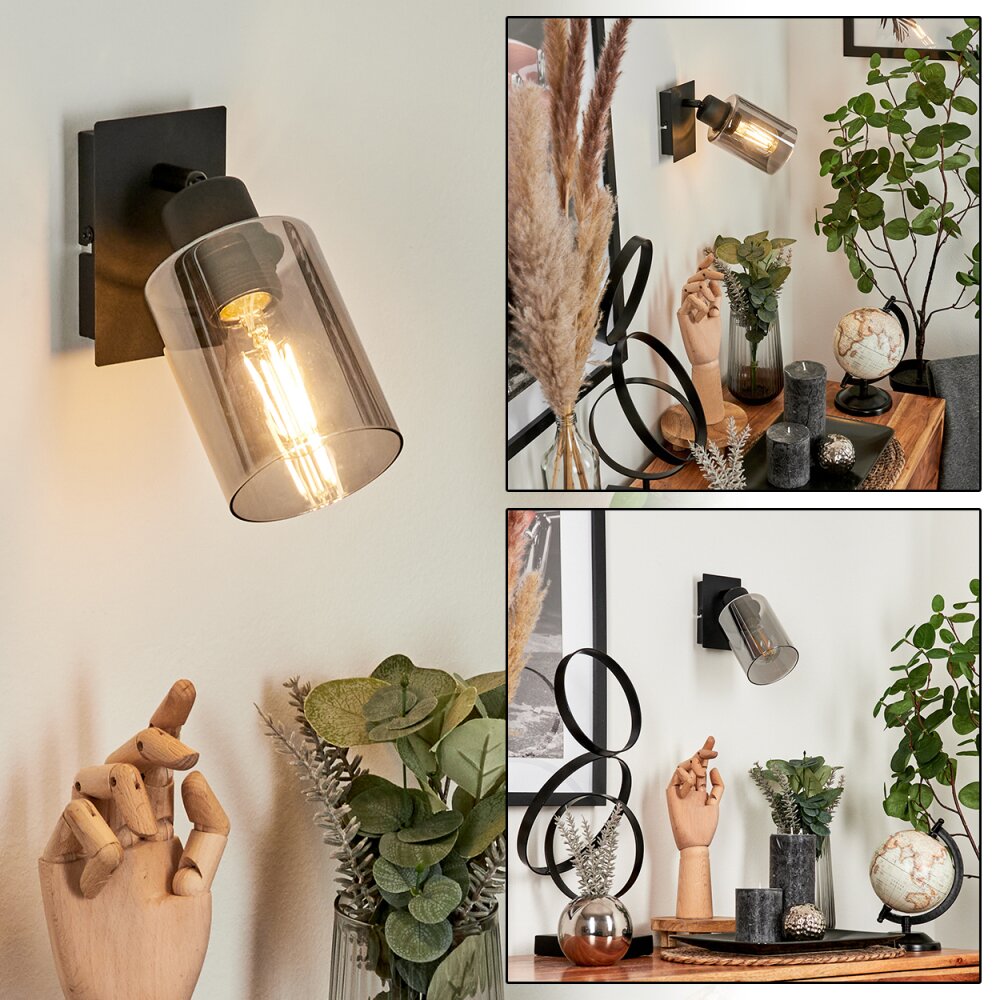 Hunouri Vägglampa, Väggspotlight Svart, 1-ljuskällor main product photo