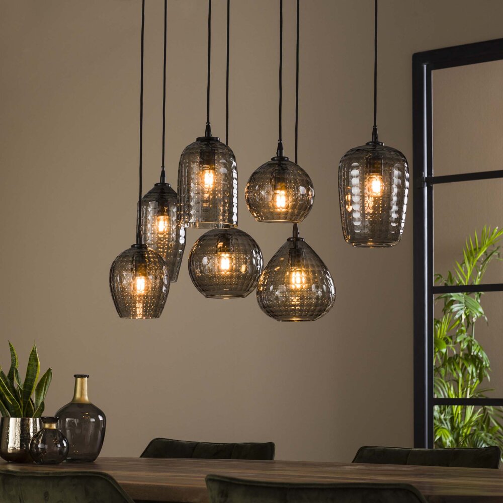 Barcarena Pendelbelysning Svart, 7-ljuskällor main product photo