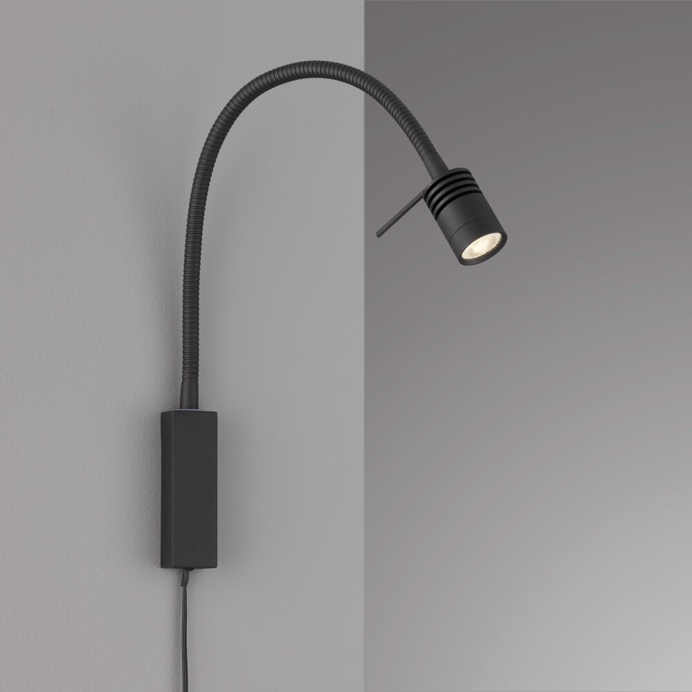 Honsel Lampor Seng Vägglampa, Läslampa LED Svart, 1-ljuskällor main product photo