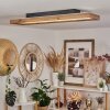 Longvic Taklampa, Panel LED Brun, träoptik, Svart, 1-ljuskällor
