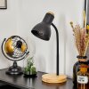 Kerzellec Bordslampa, Läslampa Trä ljus, Svart, 1-ljuskällor
