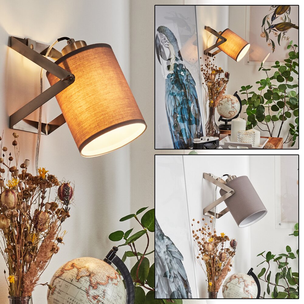 Puelches Vägglampa, Väggspotlight Nickel matt, 1-ljuskällor main product photo