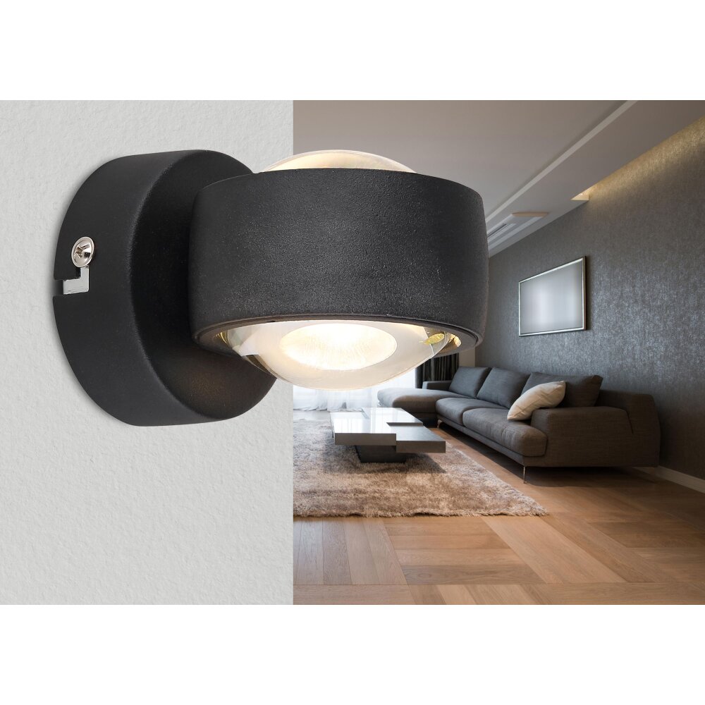 Globo RANDI Vägglampa LED Svart, 2-ljuskällor main product photo