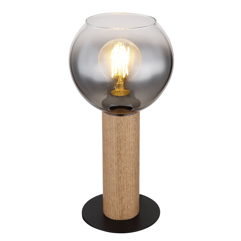 Globo MOITAS Bordslampa träoptik, Svart, 1-ljuskällor main product photo