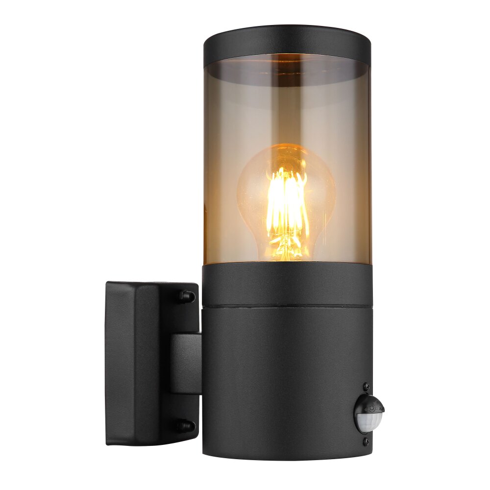Globo XELOO vägglampa utomhus Svart, 1-ljuskällor, Rörelsedetektor main product photo