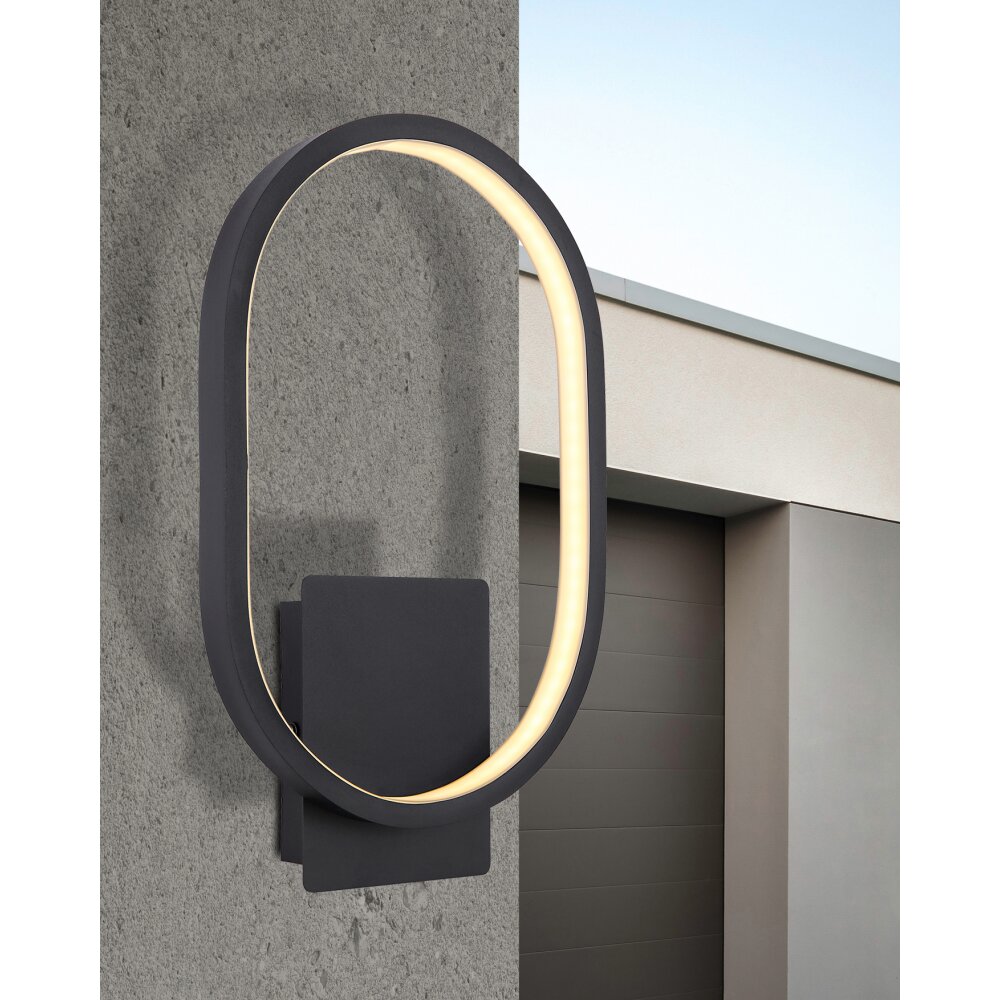 Globo NAGGY vägglampa utomhus LED Svart, 1-ljuskällor main product photo