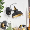 Llanage Vägglampa, Väggspotlight Svart, Vit, 1-ljuskällor