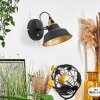 Llanage Vägglampa, Väggspotlight Svart, Vit, 1-ljuskällor
