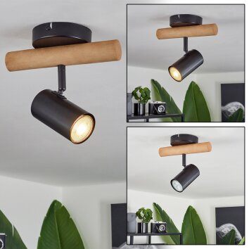 Arbrentin Taklampa, Takstrålkastare Naturfärger, Svart, 1-ljuskällor