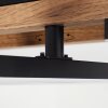 Ayajasco Taklampa LED Brun, träoptik, Svart, 1-ljuskällor
