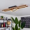 Ayajasco Taklampa LED Brun, träoptik, Svart, 1-ljuskällor