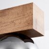 Vouhet Pendelbelysning Brun, träoptik, Svart, 5-ljuskällor