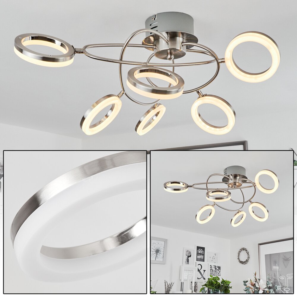 Frans Taklampa LED Nickel matt, 1-ljuskällor main product photo