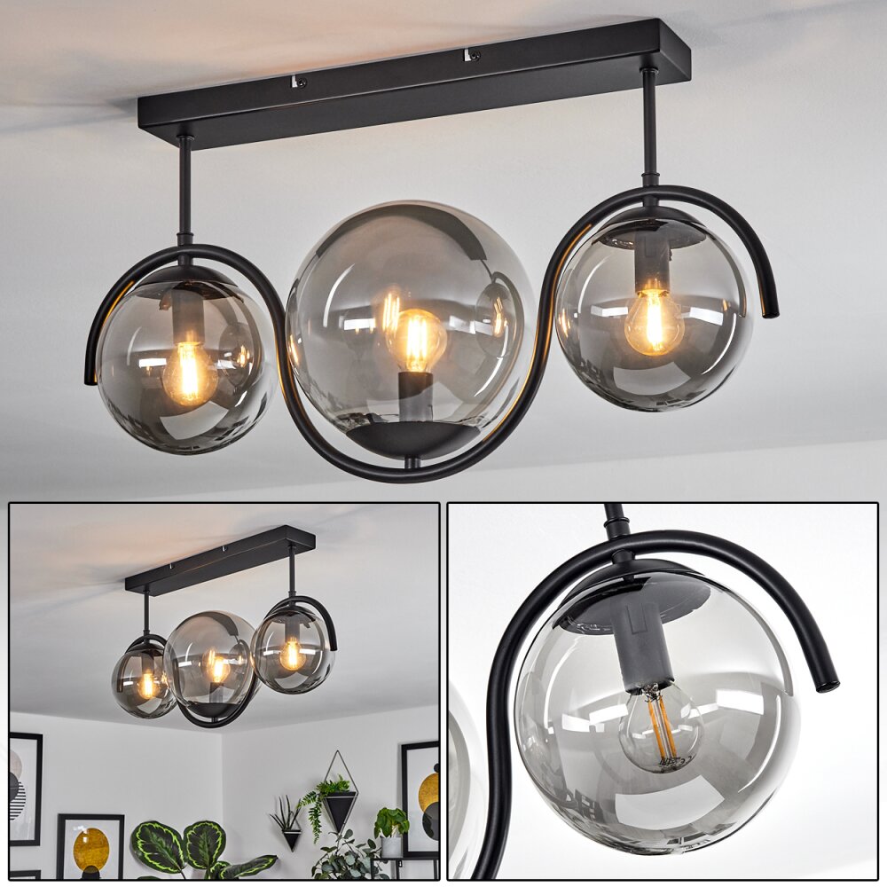 Orieux Taklampa Svart, 3-ljuskällor main product photo