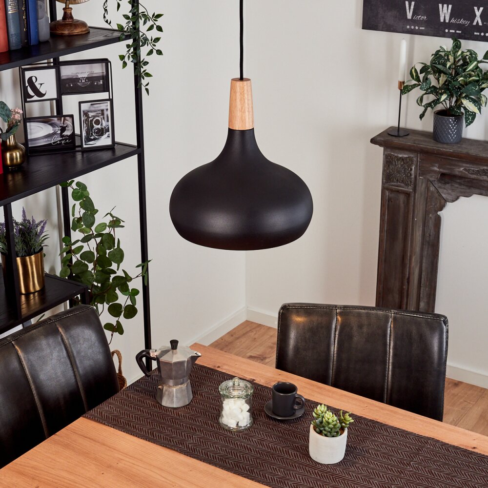 Mansle Pendellampa Naturfärger, Svart, 1-ljuskällor main product photo