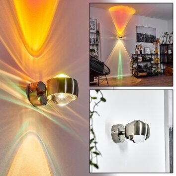 Sapri Up & Down Lampa, Vägglampa Nickel matt, 1-ljuskällor Sapri Up & Down Lampa, Vägglampa Nickel matt, 1-ljuskällor