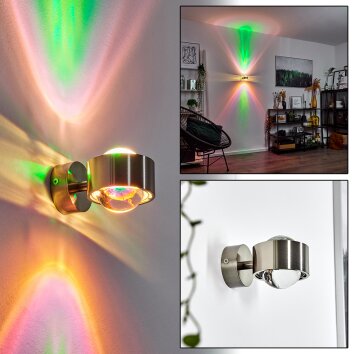 Sapri Up & Down Lampa, Vägglampa Nickel matt, 1-ljuskällor Sapri Up & Down Lampa, Vägglampa Nickel matt, 1-ljuskällor