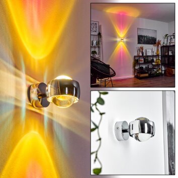 Sapri Up & Down Lampa, Vägglampa Krom, 1-ljuskällor