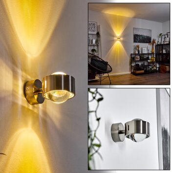 Sapri Up & Down Lampa, Vägglampa Nickel matt, 1-ljuskällor Sapri Up & Down Lampa, Vägglampa Nickel matt, 1-ljuskällor