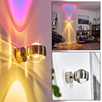 Sapri Up & Down Lampa, Vägglampa Nickel matt, 1-ljuskällor Sapri Up & Down Lampa, Vägglampa Nickel matt, 1-ljuskällor