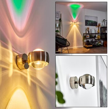 Sapri Up & Down Lampa, Vägglampa Nickel matt, 1-ljuskällor Sapri Up & Down Lampa, Vägglampa Nickel matt, 1-ljuskällor