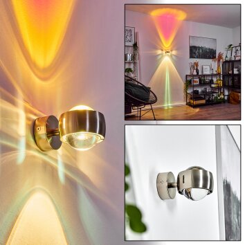 Sapri Up & Down Lampa, Vägglampa Nickel matt, 1-ljuskällor Sapri Up & Down Lampa, Vägglampa Nickel matt, 1-ljuskällor