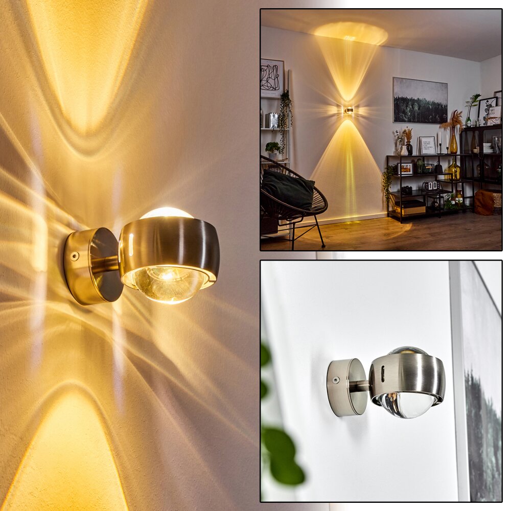 Sapri Up & Down Lampa, Vägglampa Nickel matt, 1-ljuskällor main product photo