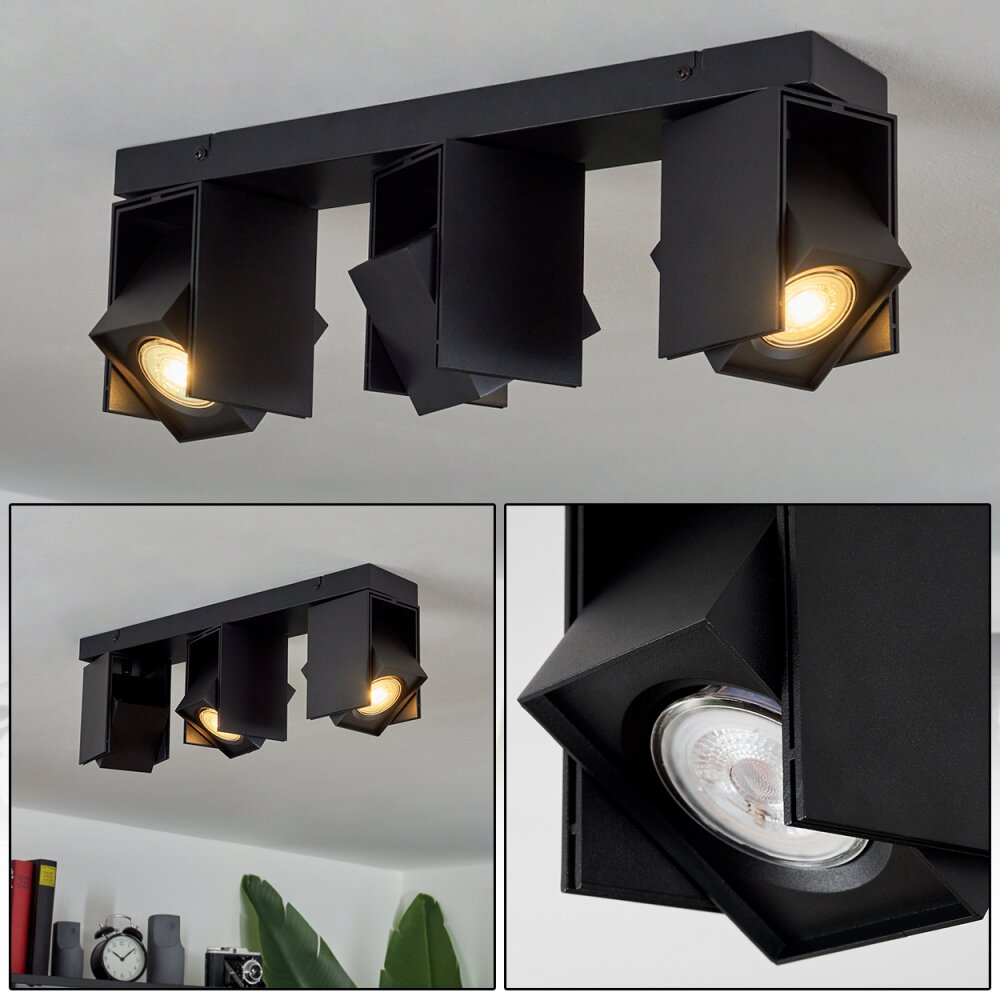 Prassinet Taklampa, Takstrålkastare Svart, 3-ljuskällor main product photo