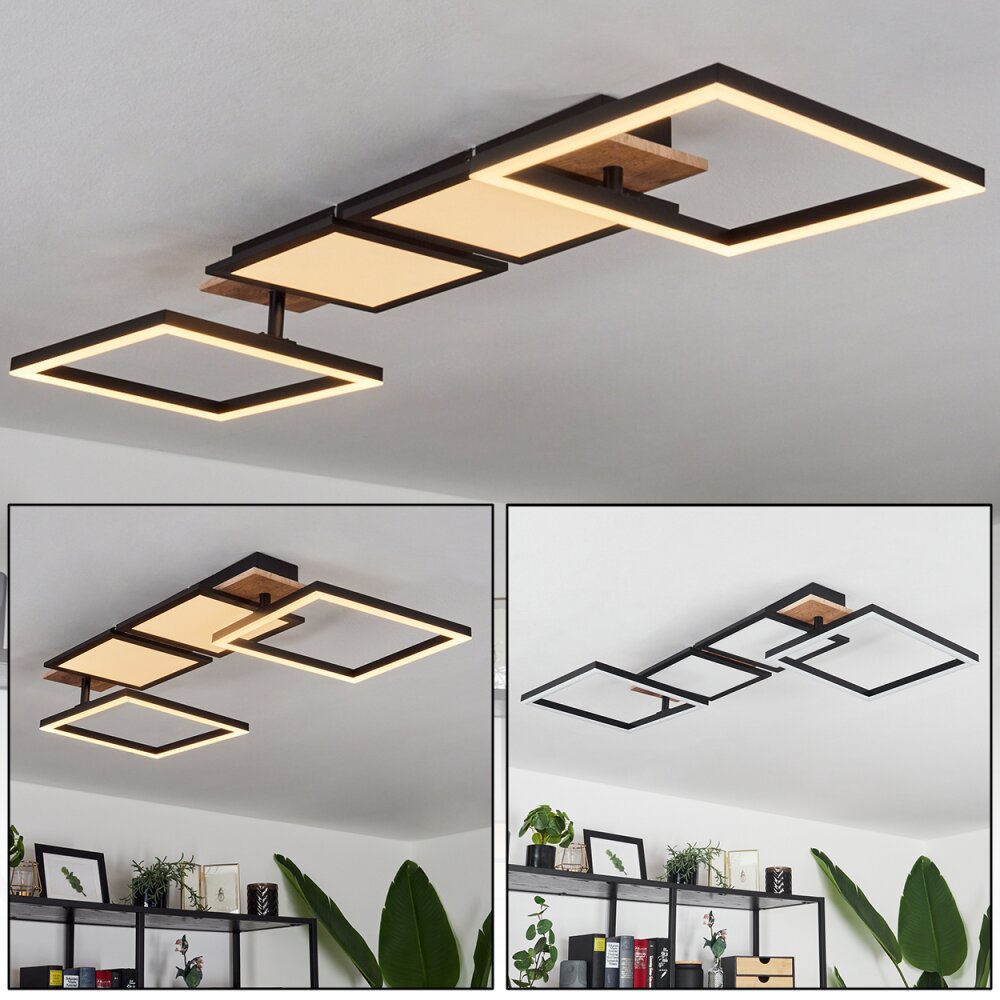 Avelal Taklampa LED Brun, träoptik, Svart, 1-ljuskällor main product photo