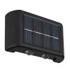 Globo SOLAR Solcellslampa, Vägglampa LED Svart, 4-ljuskällor