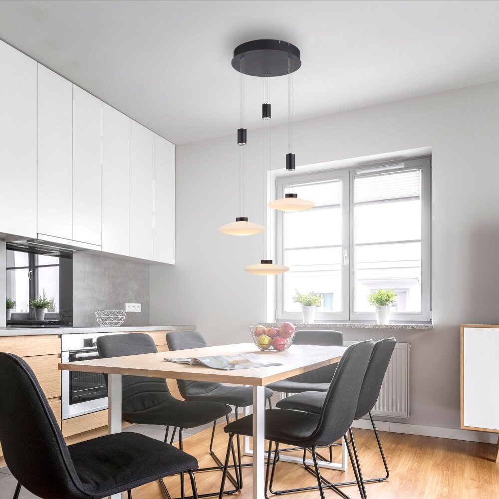 Paul Neuhaus LAUTADA Pendelbelysning LED Svart, 3-ljuskällor main product photo