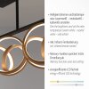 Paul Neuhaus Lampor LOOP Taklampa LED Mässing, Svart, 3-ljuskällor, Fjärrkontroll