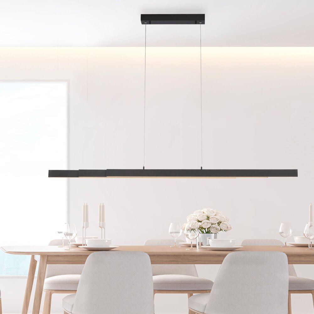 Leuchten Direkt LUZI Pendelbelysning LED Antracit, 3-ljuskällor main product photo