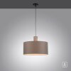 Leuchten Direkt LINEN Pendellampa Naturfärger, Svart, 1-ljuskällor