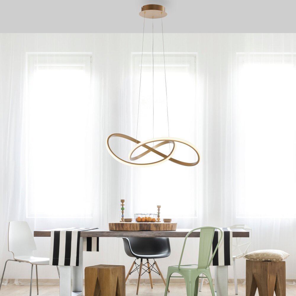 Leuchten Direkt MARIA Pendelbelysning LED Mässing, 1-ljuskällor main product photo