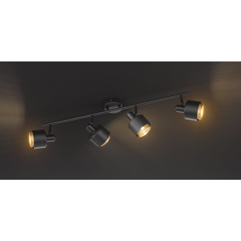 Wofi Lampor MARGATE Taklampa, Takstrålkastare Svart, 4-ljuskällor main product photo