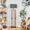Lure Golvlampa, Läslampa Brun, träoptik, Svart, 1-ljuskällor