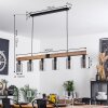 Hunouri Pendelbelysning Brun, träoptik, Svart, 6-ljuskällor