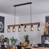 Hunouri Pendelbelysning Brun, träoptik, Svart, 6-ljuskällor