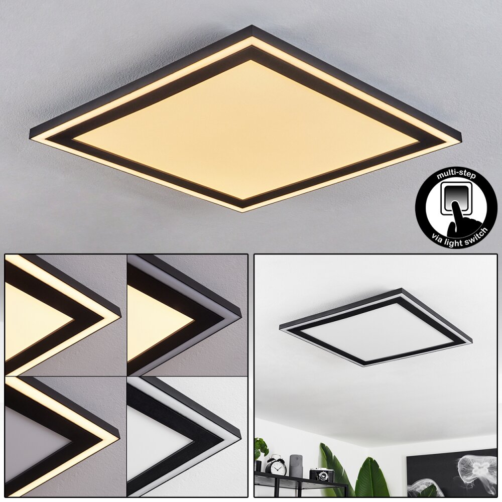Audrieu Taklampa, Panel LED Svart, 2-ljuskällor main product photo