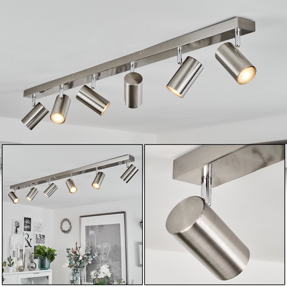 Javel Taklampa, Takstrålkastare Nickel matt, 6-ljuskällor main product photo